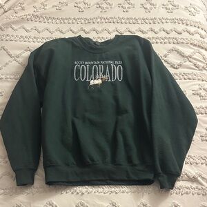 Rocky Mountain National Park Green Sweater